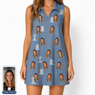 Women's Epitaph Escapades Custom Face V-Neck Dress