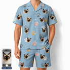 Men's Toe Bean Trail Custom Cat Face Shirt & Shorts Set