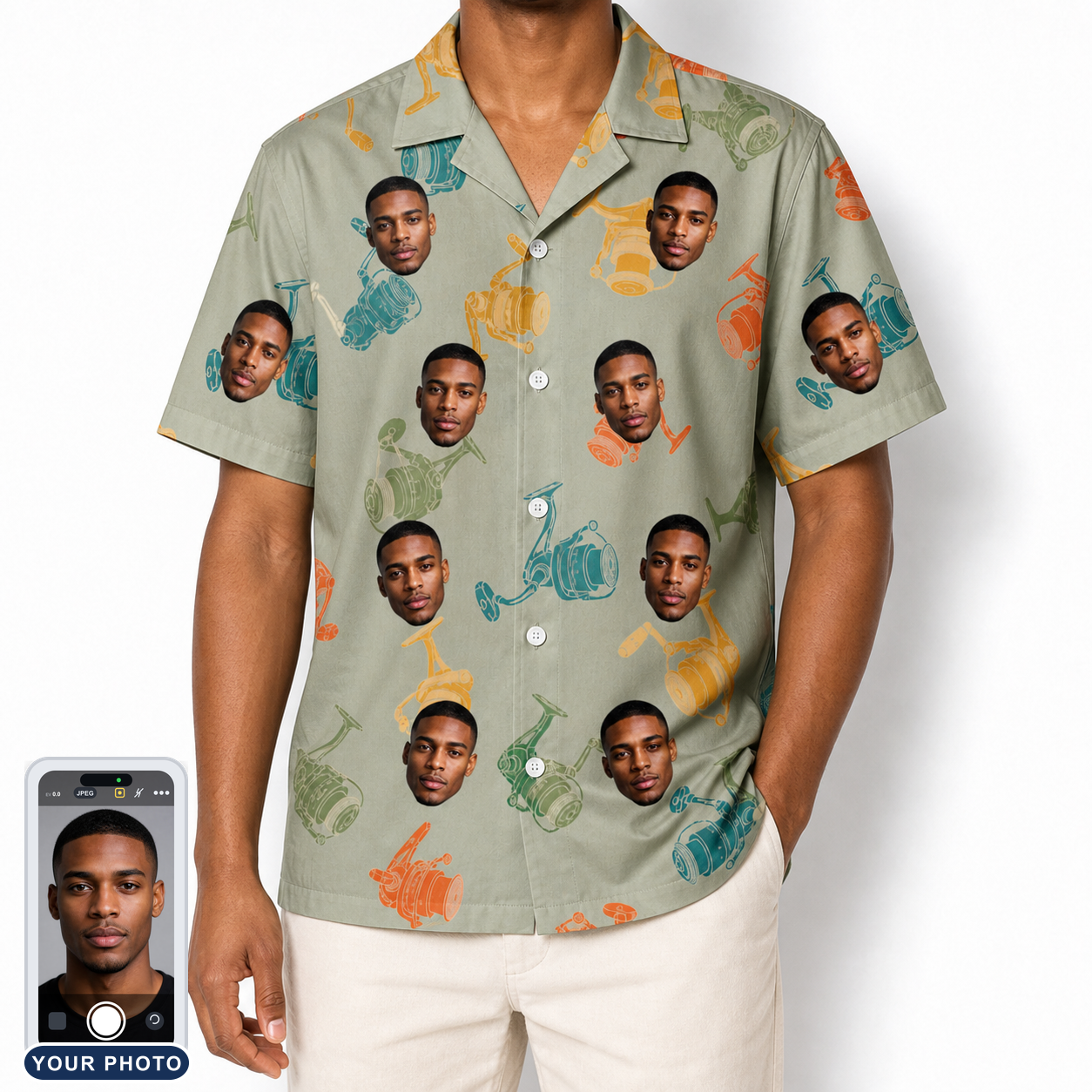 Men's Handle Hijinks Custom Face Hawaiian Shirt