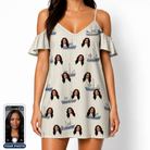 Women's Dinghy Dash Custom Face Off-Shoulder Dress