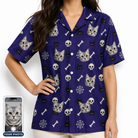Women's Bone Appétit Custom Cat Face Hawaiian Shirt