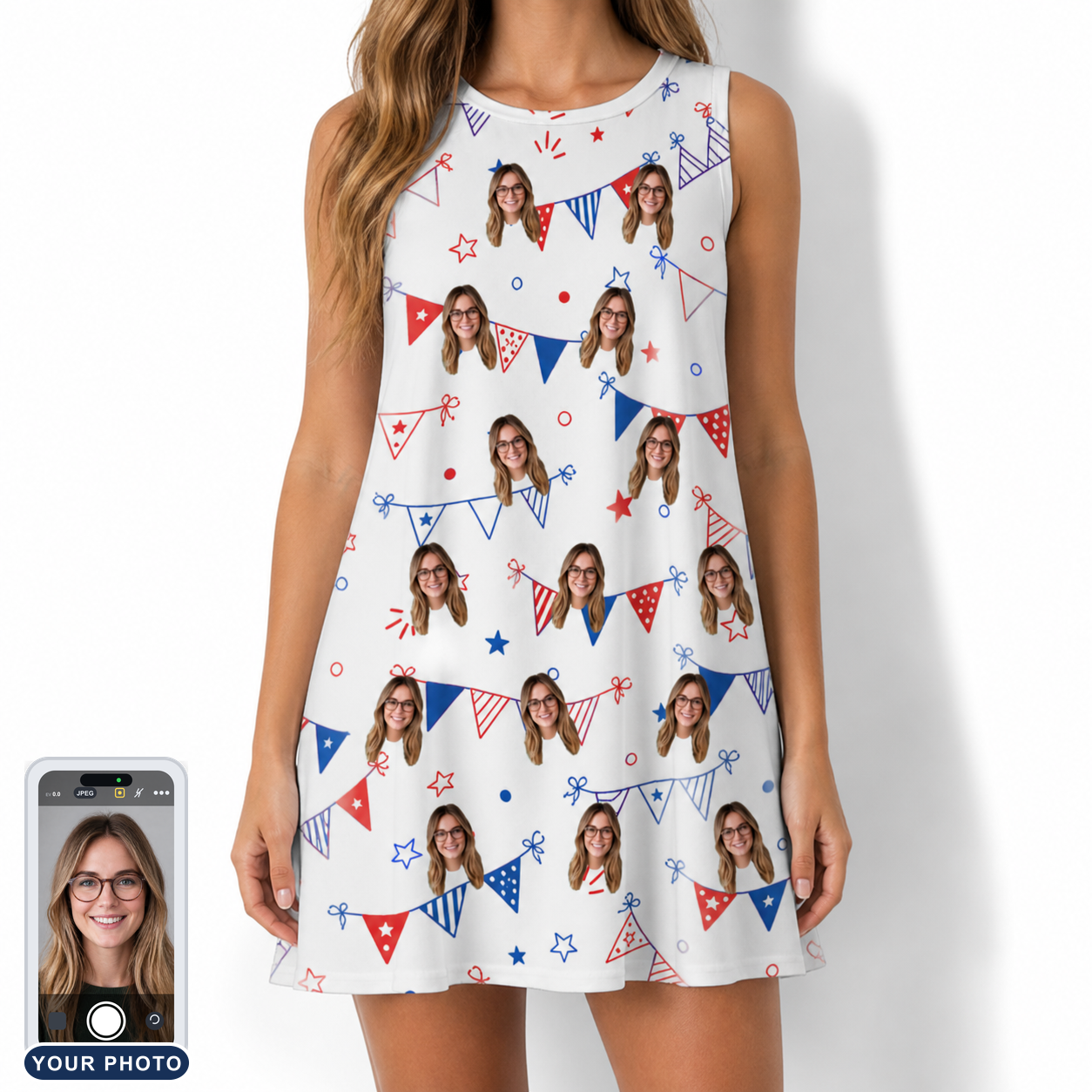 Women's Civic Colors Custom Face Tank Dress