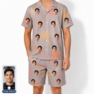 Men's Leafy Lei Custom Face Shirt & Shorts Set