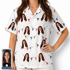 Women's Ruby Ruffles Custom Face Hawaiian Shirt