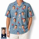 Men's Launch Lark Custom Face Hawaiian Shirt