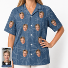 Women's Jade Jetset Custom Face Hawaiian Shirt