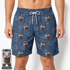 Men's Canine Crunch Custom Dog Face Beach Shorts