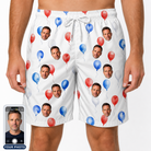 Men's Rocket Ribbons Custom Face Beach Shorts
