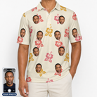 Men's Hibiscus Hustle Custom Face Polo Shirt