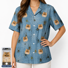 Women's Scuttle Sideshow Custom Cat Face Hawaiian Shirt