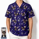 Men's Bone Appétit Custom Dog Face Hawaiian Shirt