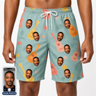Men's Hula Harmonics Custom Face Beach Shorts