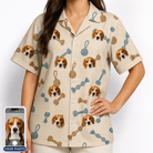 Women's Knotty Companions Custom Dog Face Hawaiian Shirt