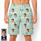 Men's Roseate Runners Custom Face Beach Shorts