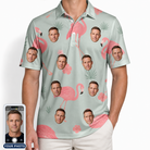 Men's Salmon Soiree Custom Face Polo Shirt