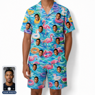 Men's Pastel Pontoons Custom Face Shirt & Shorts Set