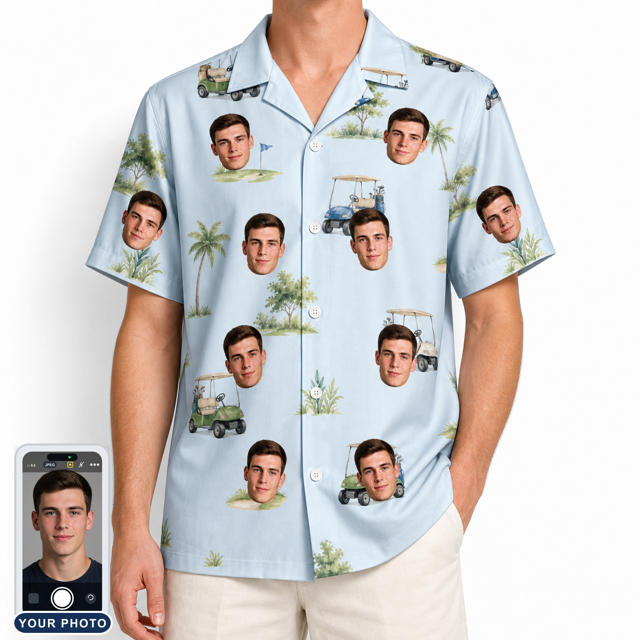 Men's Driver Drifters Custom Face Hawaiian Shirt