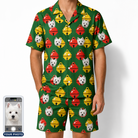 Men's Ringing Revelry Custom Dog Face Shirt & Shorts Set