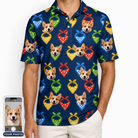 Men's Pawsome Paisley Custom Dog Face Polo Shirt