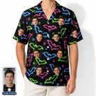 Men's Batty Night Custom Face Hawaiian Shirt