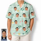 Men's Roseate Runners Custom Face Hawaiian Shirt