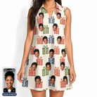 Women's Cheery Crates Custom Face V-Neck Dress