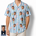 Men's Cerise Sashay Custom Face Hawaiian Shirt