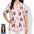 Women's Bubblegum Ballerinas Custom Face Hawaiian Shirt
