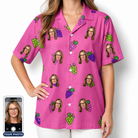 Women's Grape Escape Custom Face Hawaiian Shirt