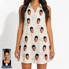 Women's Parasol Pals Custom Face V-Neck Dress