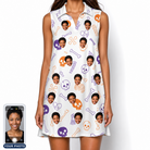 Women's Humerus Humor Custom Face V-Neck Dress