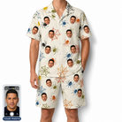 Men's Creepy Crawlers Custom Face Shirt & Shorts Set