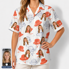 Women's Hooked Brims Custom Face Hawaiian Shirt