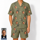 Men's Owloween Custom Face Shirt & Shorts Set