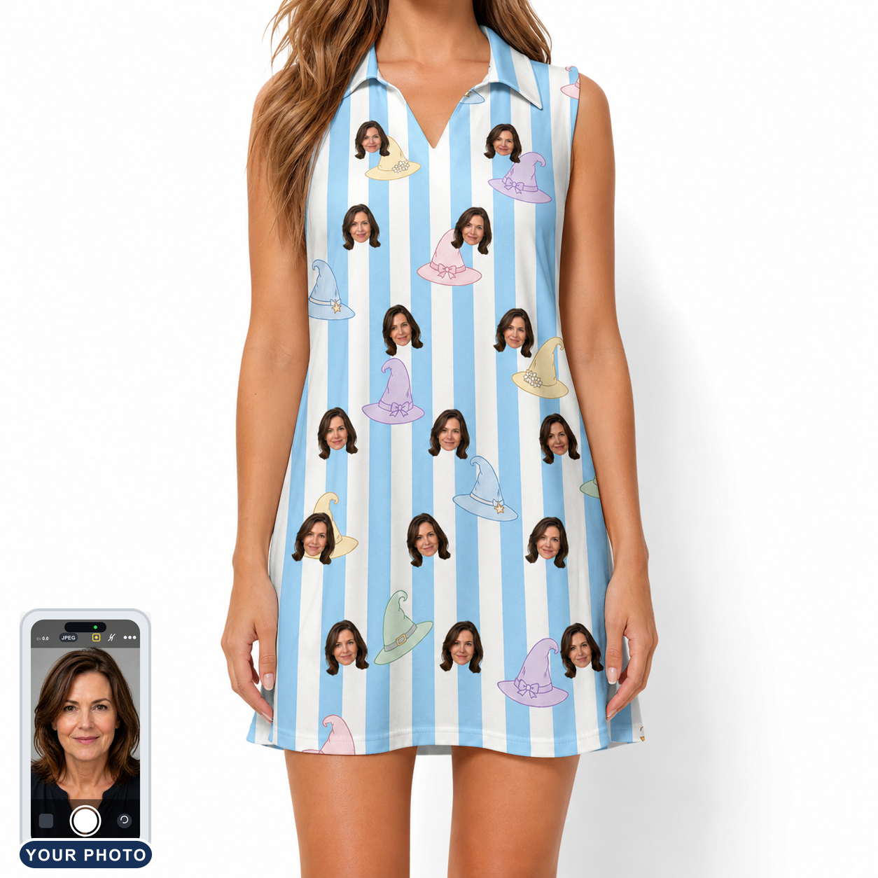 Women's Wicked Peaks Custom Face V-Neck Dress