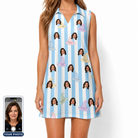 Women's Wicked Peaks Custom Face V-Neck Dress