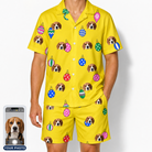 Men's Tree Trinkets Custom Dog Face Shirt & Shorts Set
