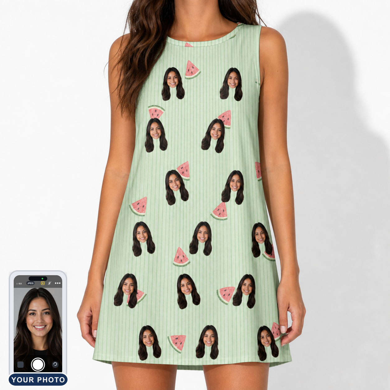 Women's Rindependence Day Custom Face Tank Dress