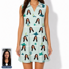 Women's Manta Motion Custom Face V-Neck Dress