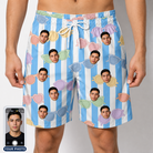 Men's Papa Polarizers Custom Face Beach Shorts