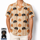 Men's Spooky Squash Custom Dog Face Hawaiian Shirt