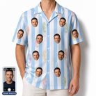 Men's Seahorse Serenade Custom Face Hawaiian Shirt