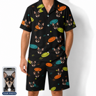 Men's Frisbee Flingers Custom Dog Face Shirt & Shorts Set