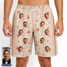 Men's Glow Gala Custom Face Beach Shorts