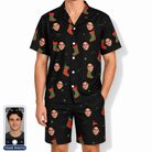 Men's Stocking Stuffer Custom Face Shirt & Shorts Set