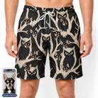 Men's Midnight Moonhoot Custom Dog Face Beach Shorts