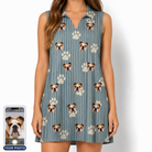 Women's Muzzle Marks Custom Dog Face V-Neck Dress
