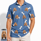 Men's Waggle Wafers Custom Dog Face Polo Shirt