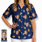 Women's Father Fretwork Custom Face Hawaiian Shirt