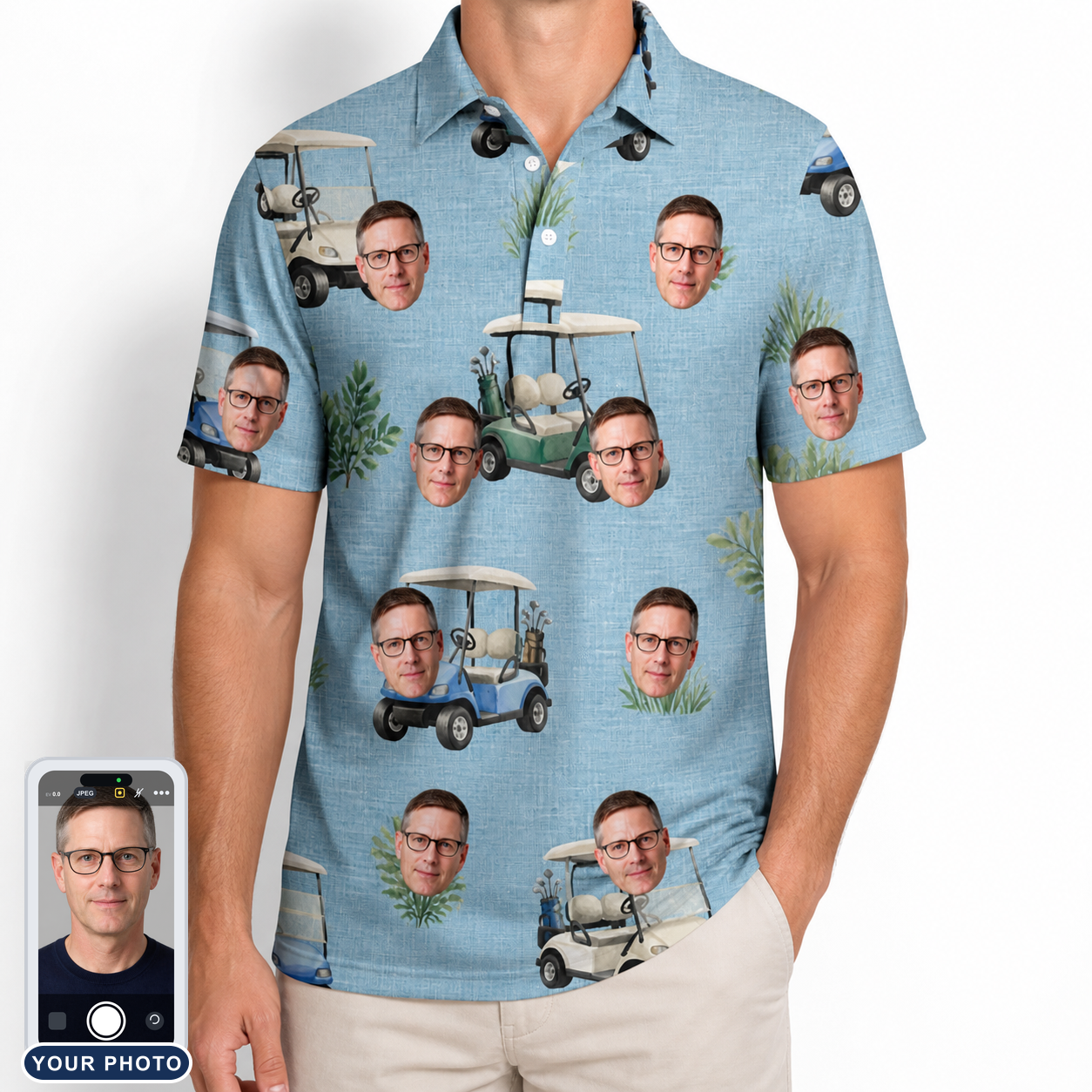 Men's Cart Blanche Custom Face Polo Shirt